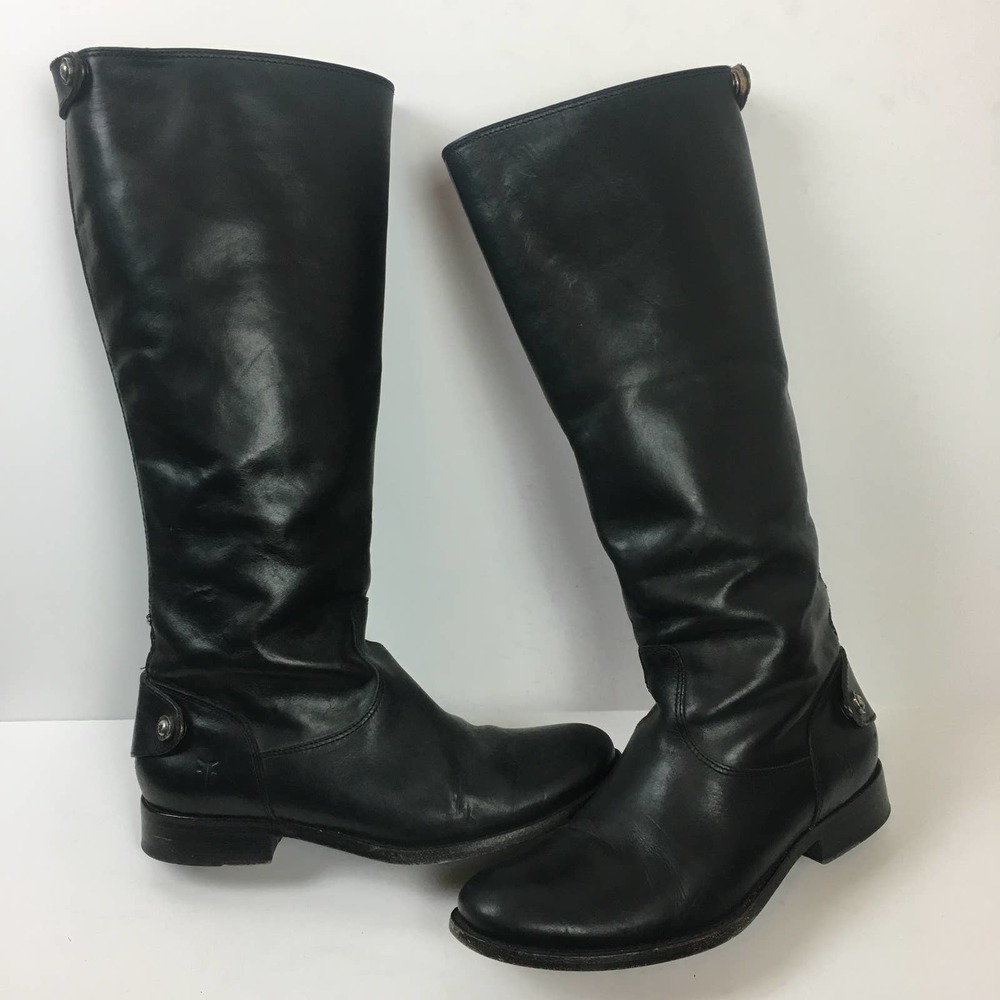 Frye Leather Riding Boots Round Toe 76431